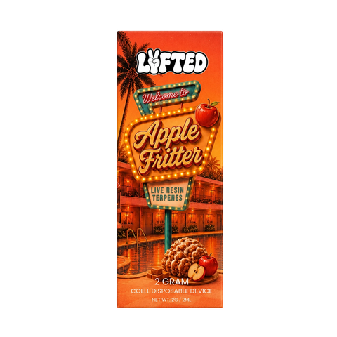 Apple Fritter 30 % THCA-B + 30 % THCB 2 ml från Lyfted i orange förpackning