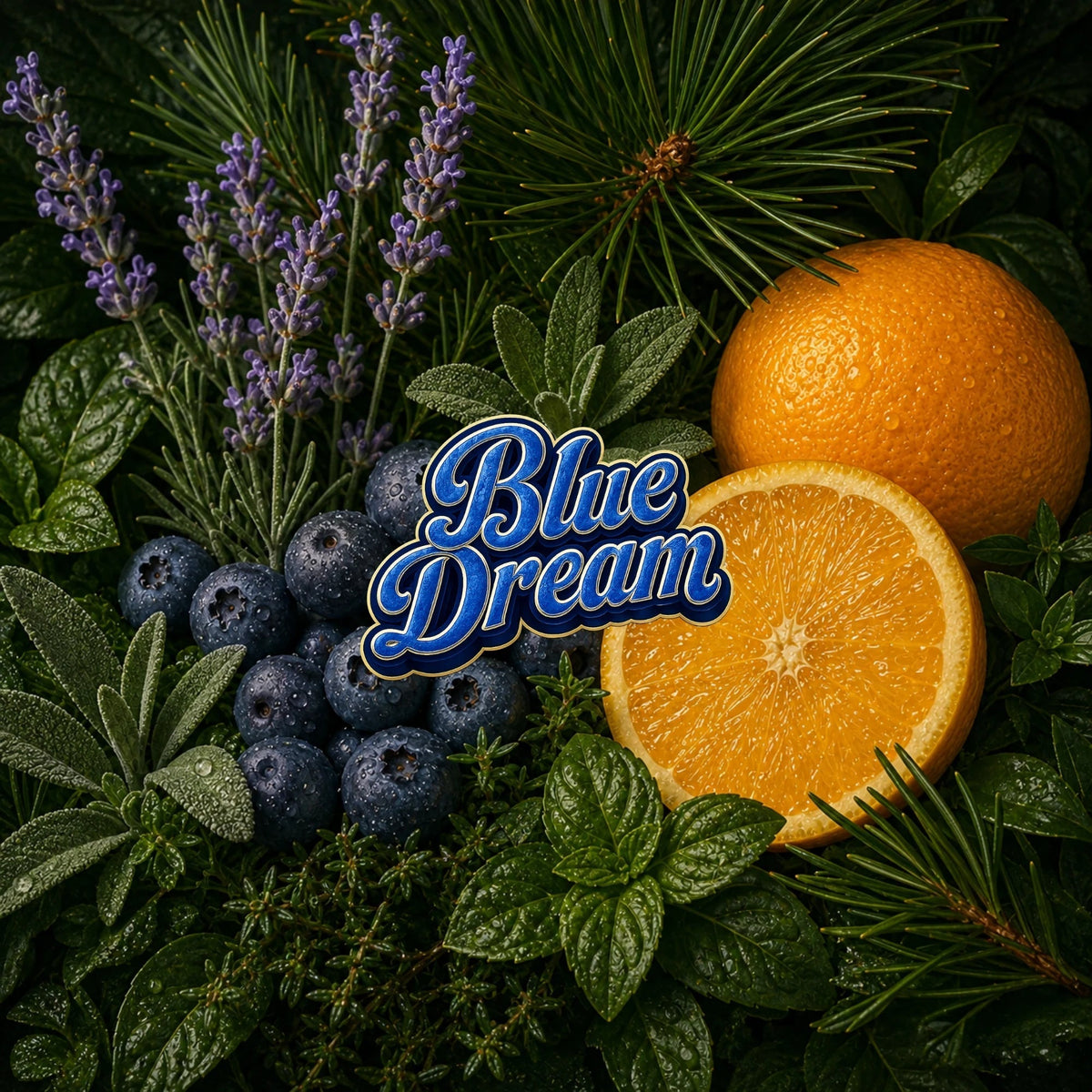 Doftprofilen bakom Blue Dream — blåbär, apelsin, tall och lavendel