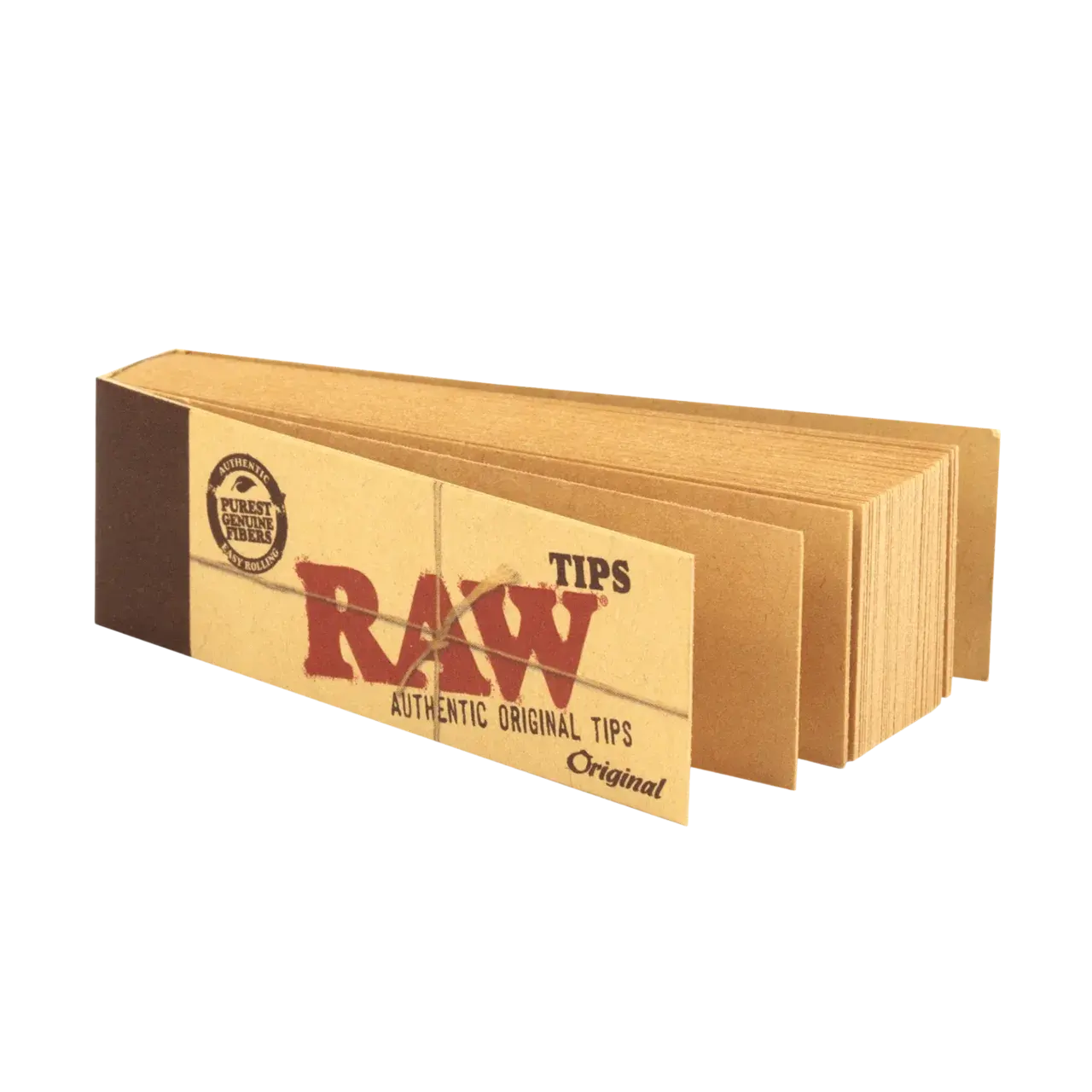 RAW Original Tips, häftet uppvikt med tipsen synliga