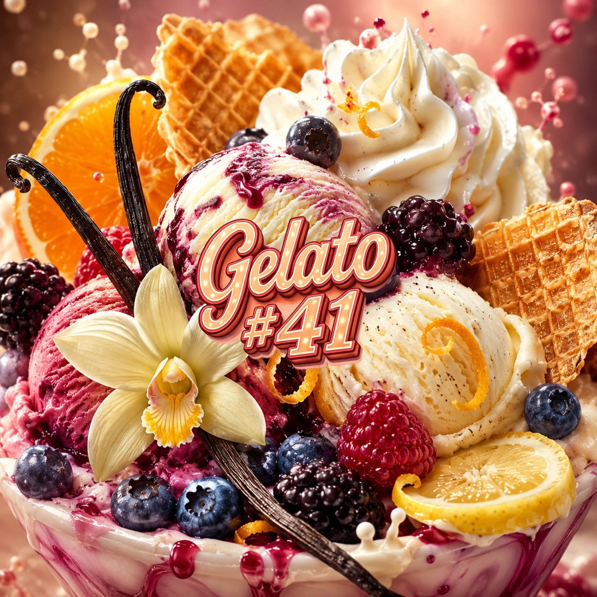 Doftprofilen bakom Gelato #41 — söt dessert, bär, vanilj och citrusskal