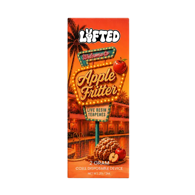 Apple Fritter 30 % THCA-B + 30 % THCB 2 ml från Lyfted i orange förpackning