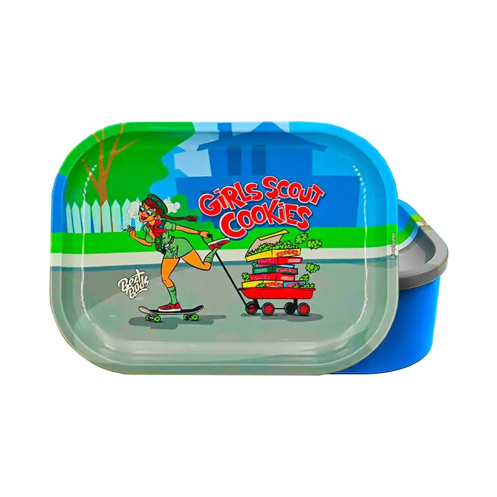Best Buds Tin Box i motivet Girl Scout Cookies: bricka lyft från förvaringsboxen