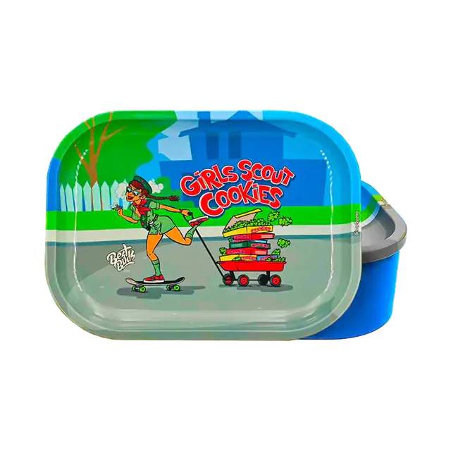 Best Buds Tin Box i motivet Girl Scout Cookies: bricka lyft från förvaringsboxen